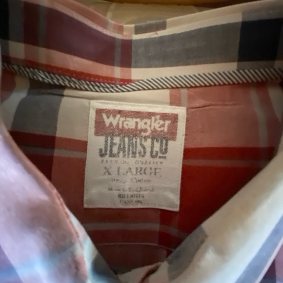 Wrangler plaid men’s long sleeve button down. Size XL. - Picture 5 of 6